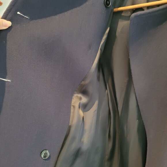 The Kooples Women's Navy Wool Peacoat Size EU 32 /XS-S - Picture 8 of 14